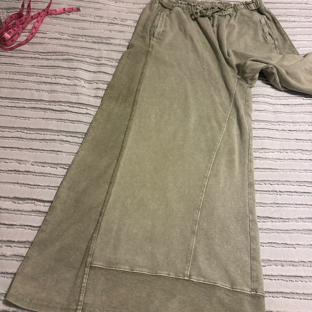 Three Bird Nest Sage Green Wide Leg Pant - Picture 8 of 8